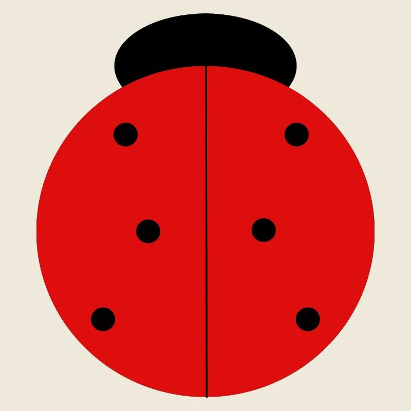 Coccinelle Rouge à Points Noirs