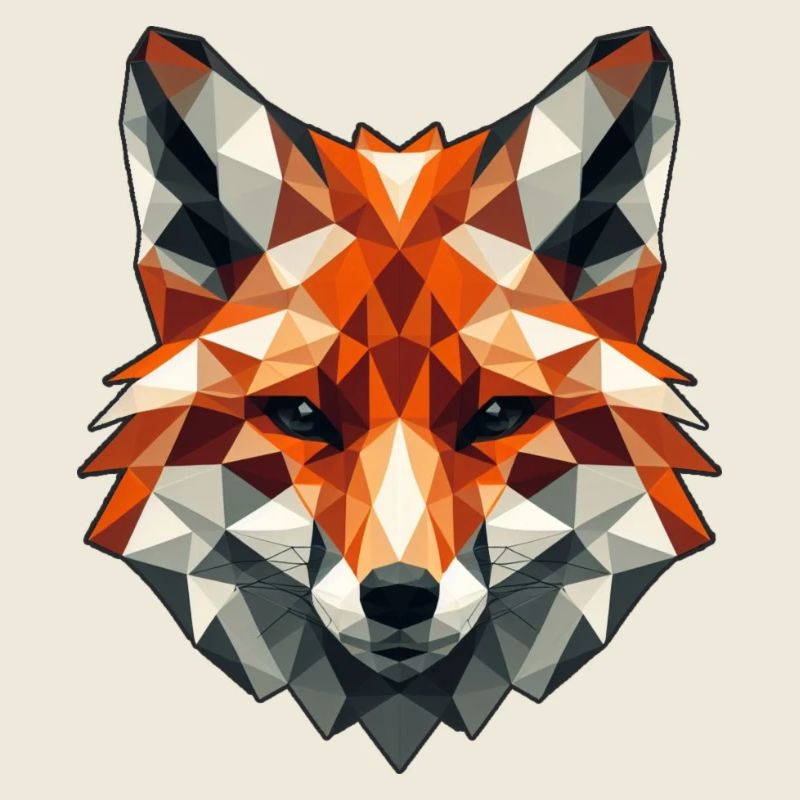 Fuchs Motiv in Polygon Design