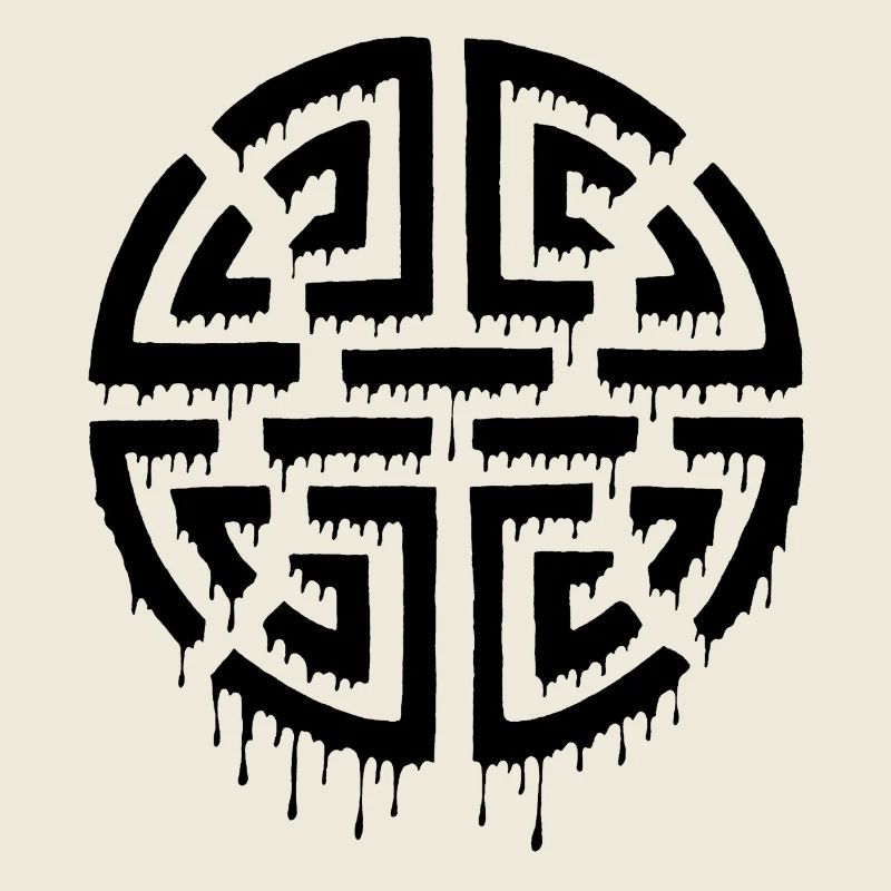 Graffiti eines schwarzen Labyrinths