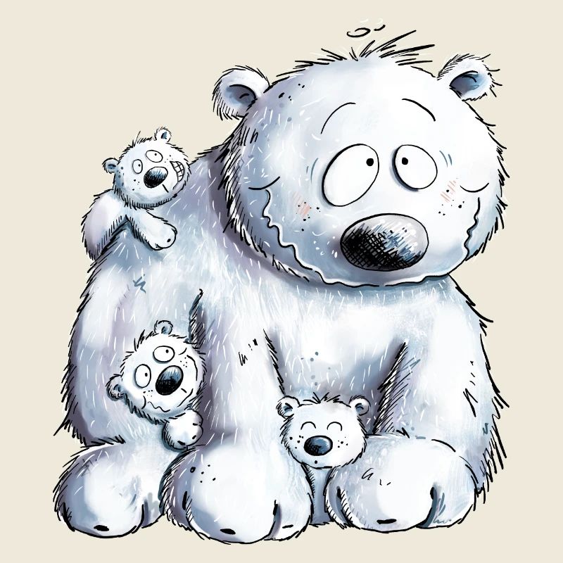 Eisbär Mit Eisbär Baby I Polarbär