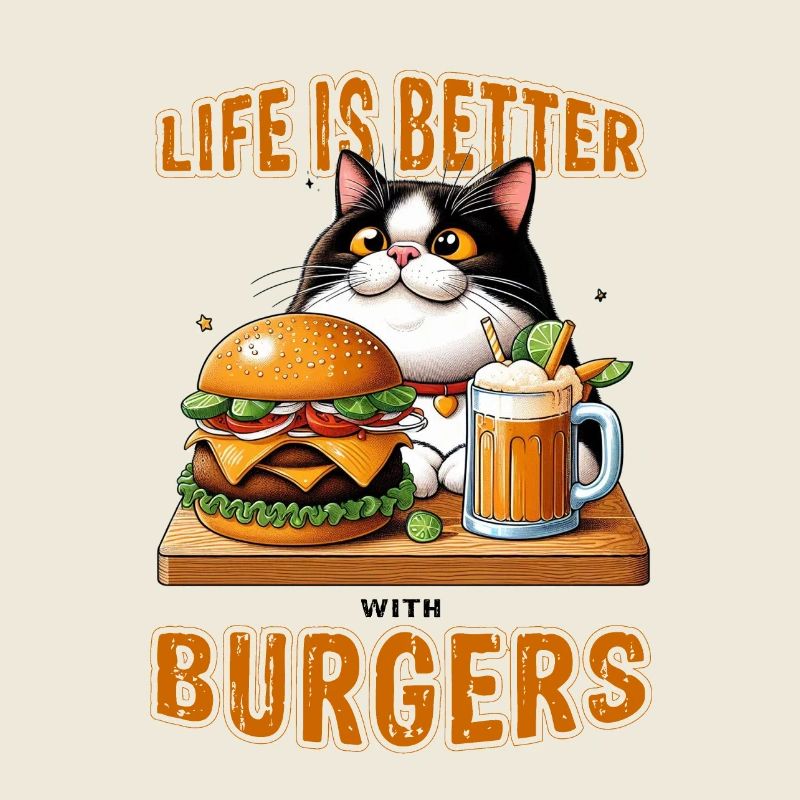 Life is better with Burgers - fat cat