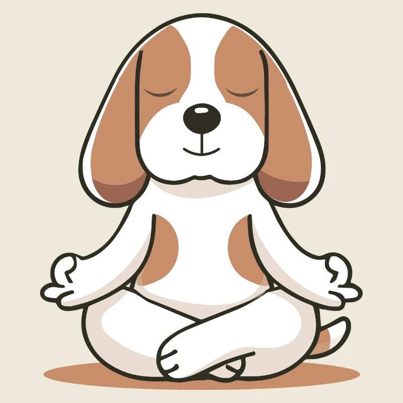 Meditierender Beagle – Ruhe & Achtsamkeit