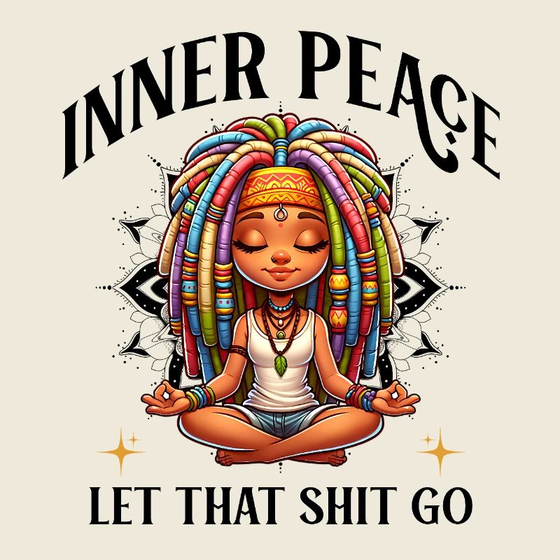 Bunte Meditationsfigur Dreadlocks Yoga 