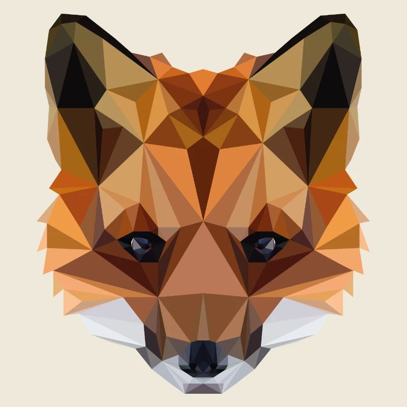 Fuchs Geometrisch – Polygon Art