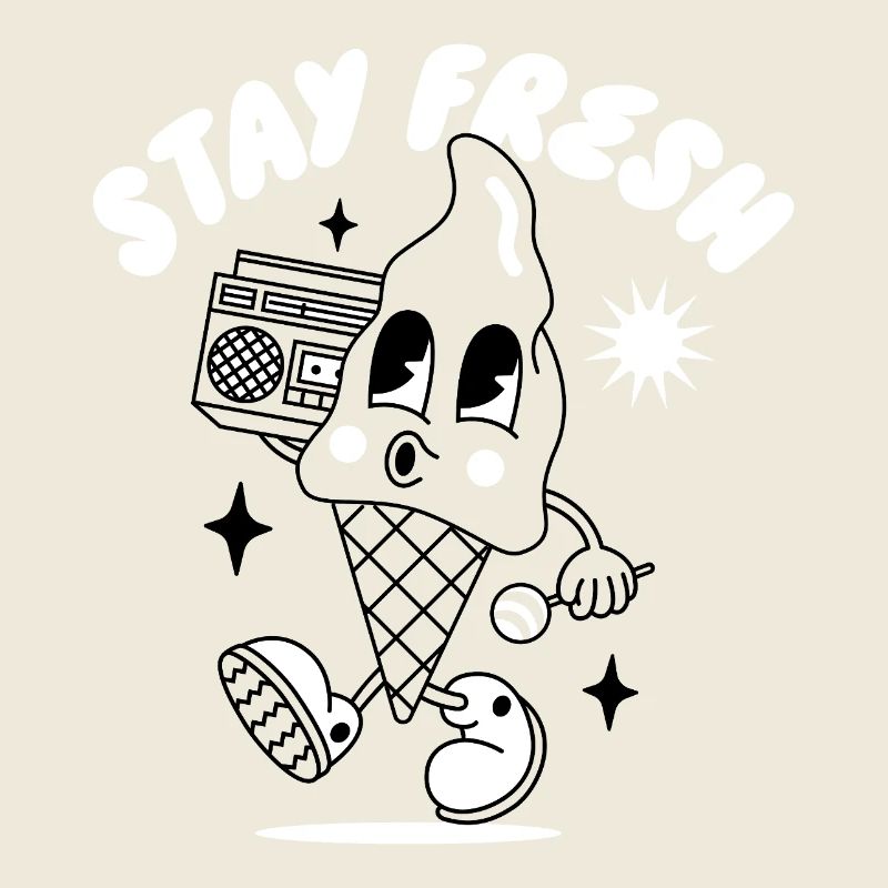 Retro Stay Fresh Dream Illustration