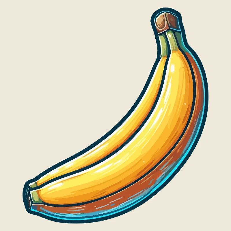 Energetisierende Banane im Kunststil