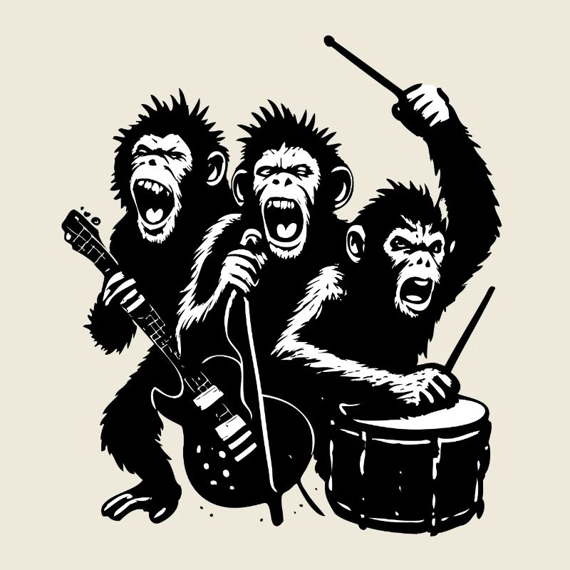 Ausdrucksstarke Affenrockband | The Monkey Dance 