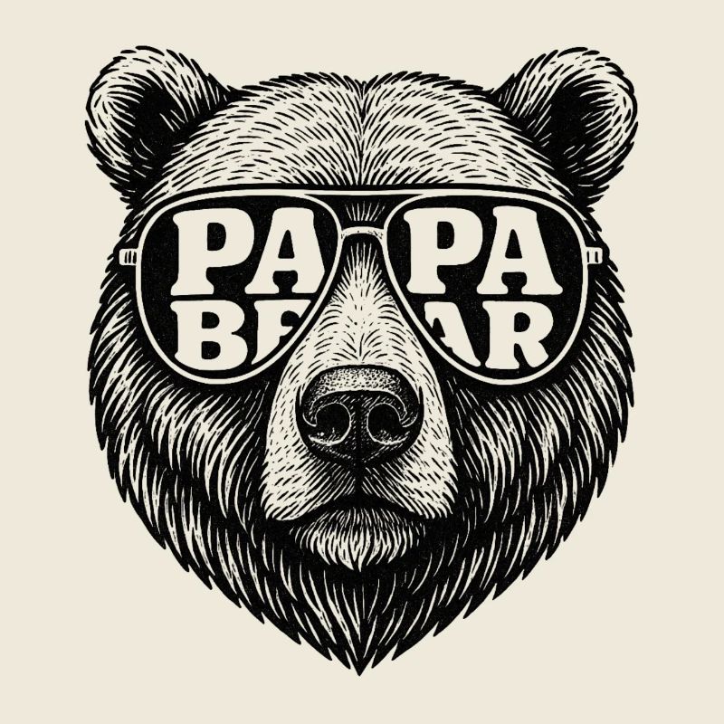 Cool Papa Bear Ours à tête d’ours avec lunettes de soleil