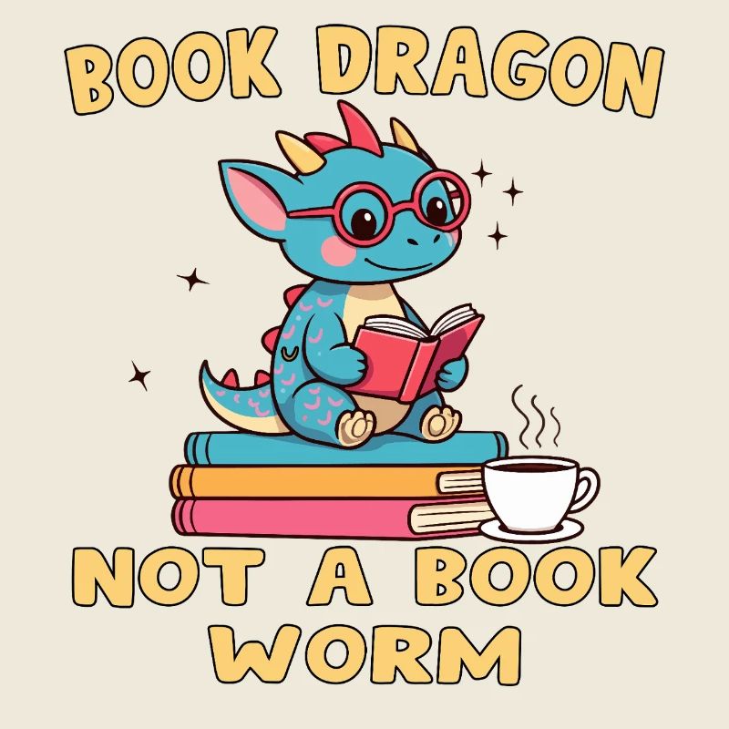 Drache Bibliophile Eule