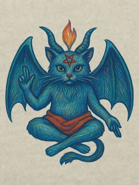 Katze Baphomet