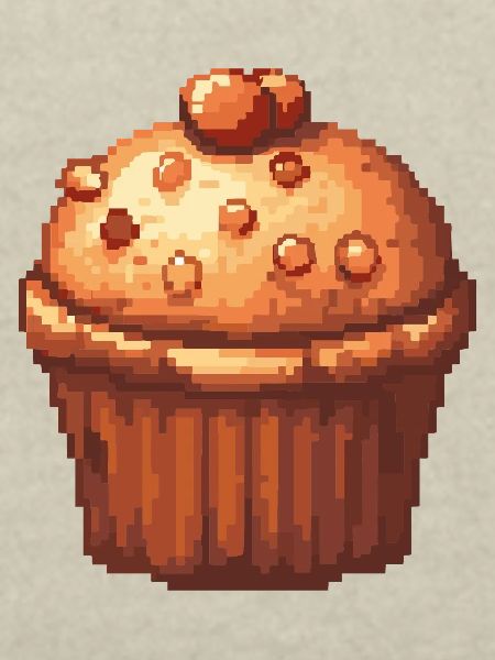 Pixel Muffin Cupcake Retro