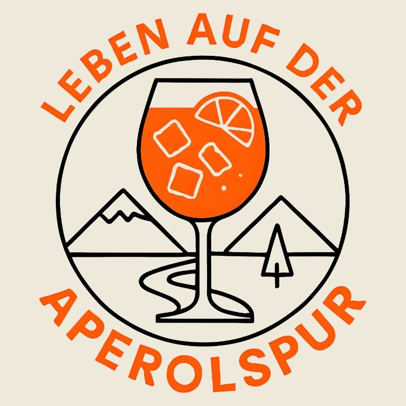 Leben auf der Aperolspur Spritz Humor Geschenkidee