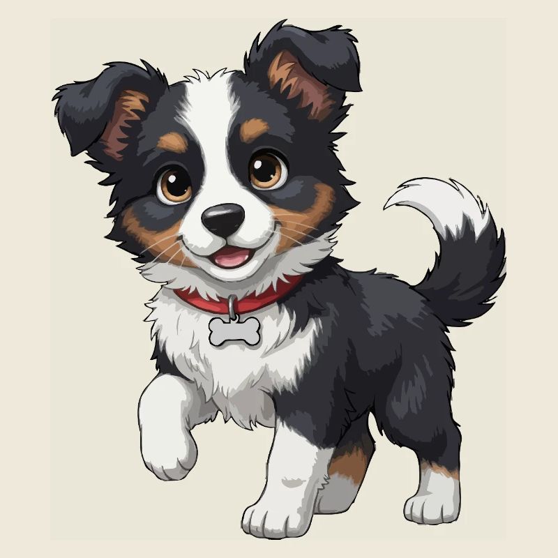Border Collie chiot doux