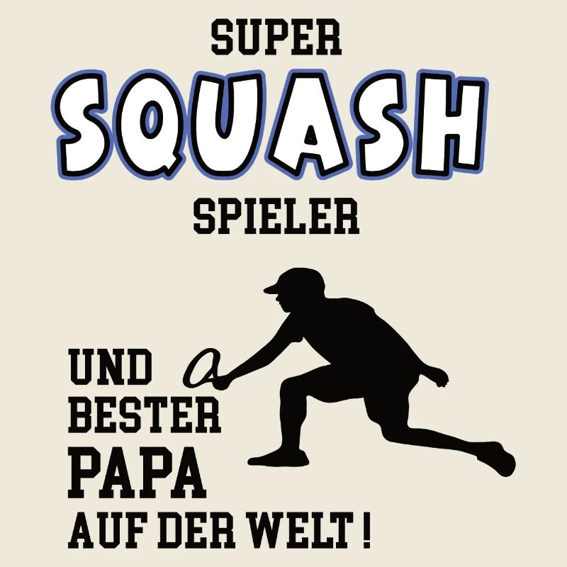 Squash Spieler Squasher Papa Vater Mann