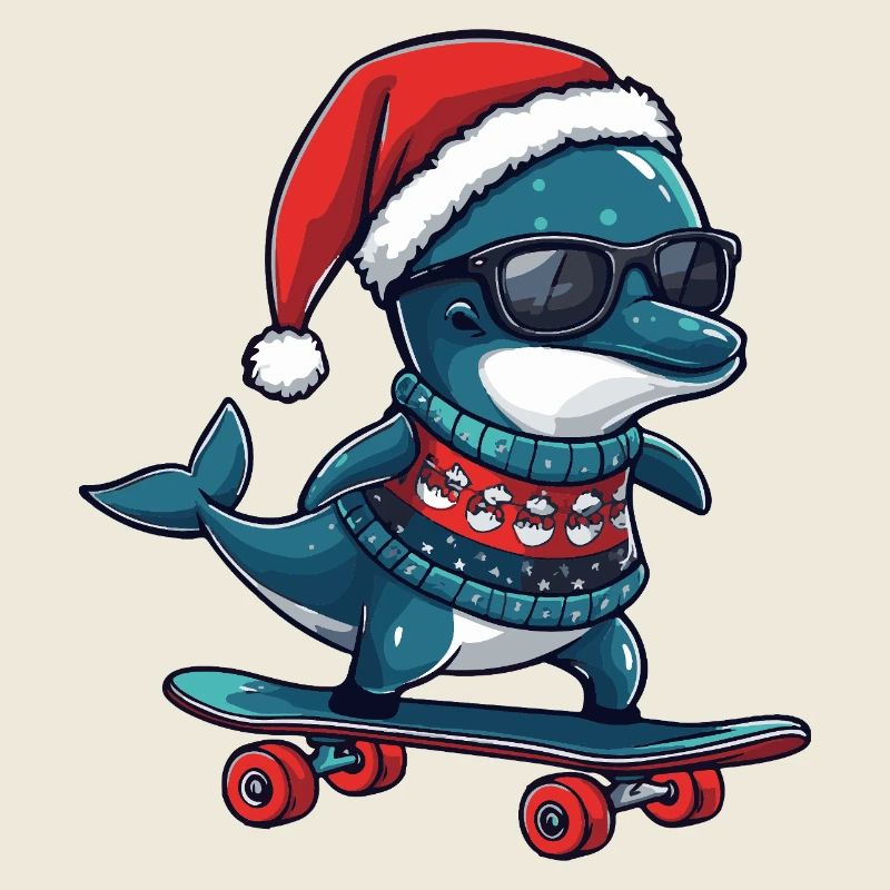 Delfin Weihnachten Lustig