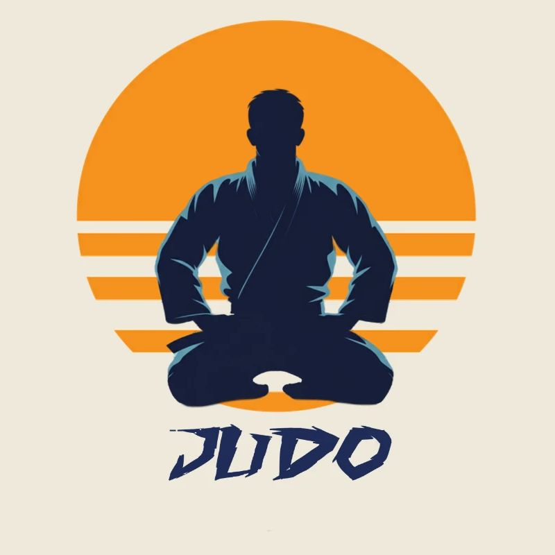 Judo Sonnenuntergang Silhouette
