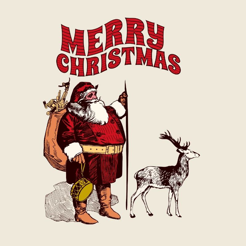 Père Noël avec motif de renne