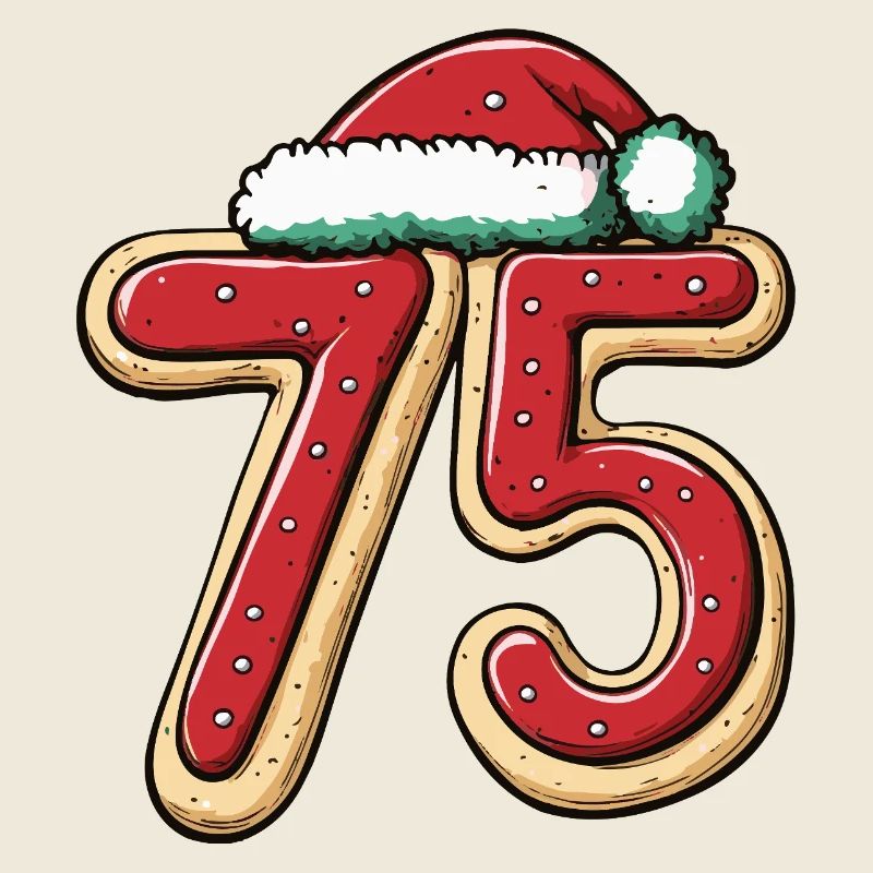 75 Number Biscuit Christmas