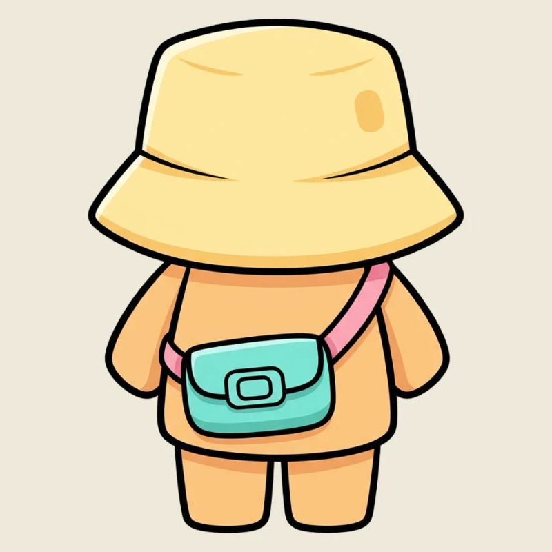 Hut dreamer with bag