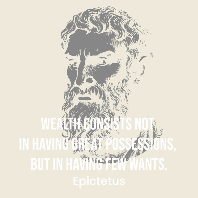 Epiktetus Reichtumszitat-Tee