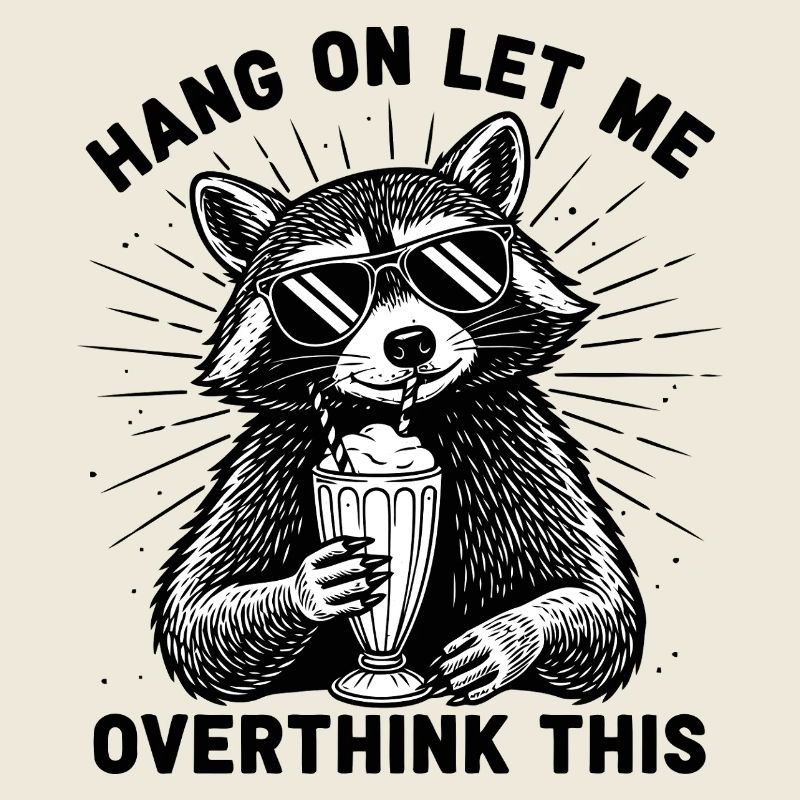 Overthink This Raccoon Tee