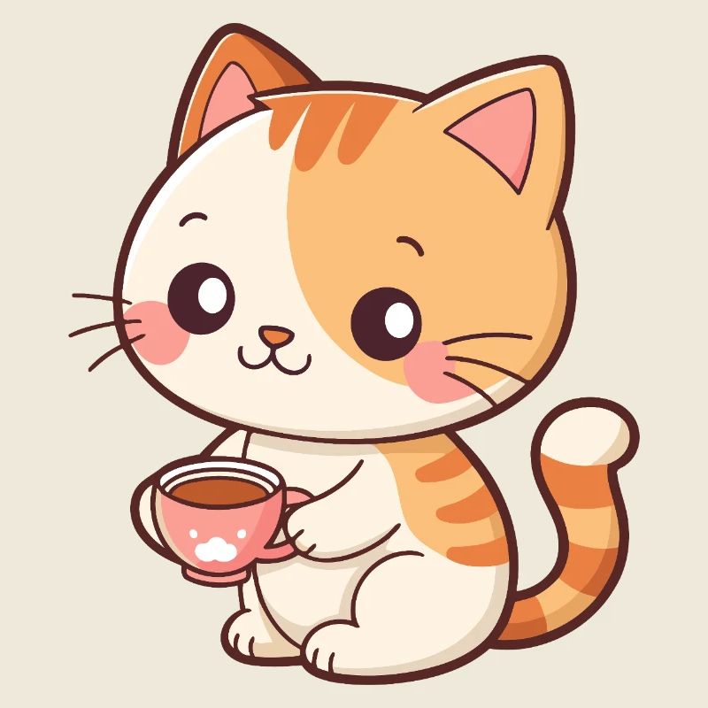 Chat café latte adorable