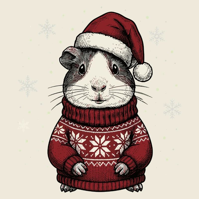 Cadeau de Noël du Père Noël cochon d’Inde,