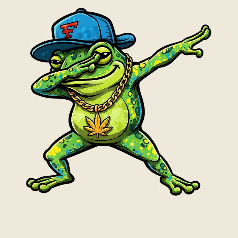 Style artistique de rue Dabping Frog