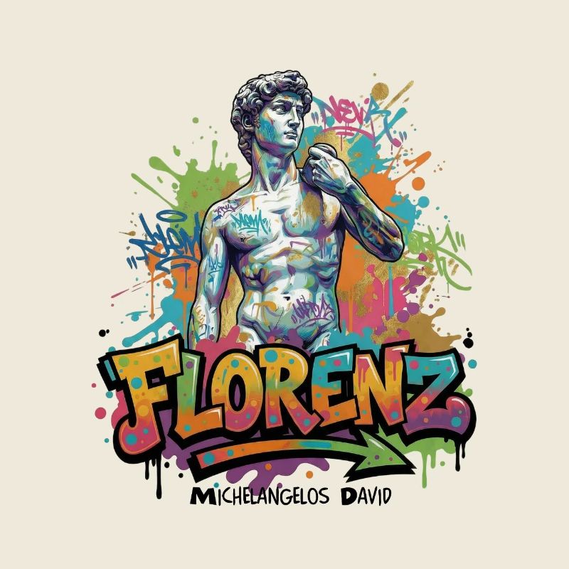David – Strength in Stone - Vibrant Graffiti Design