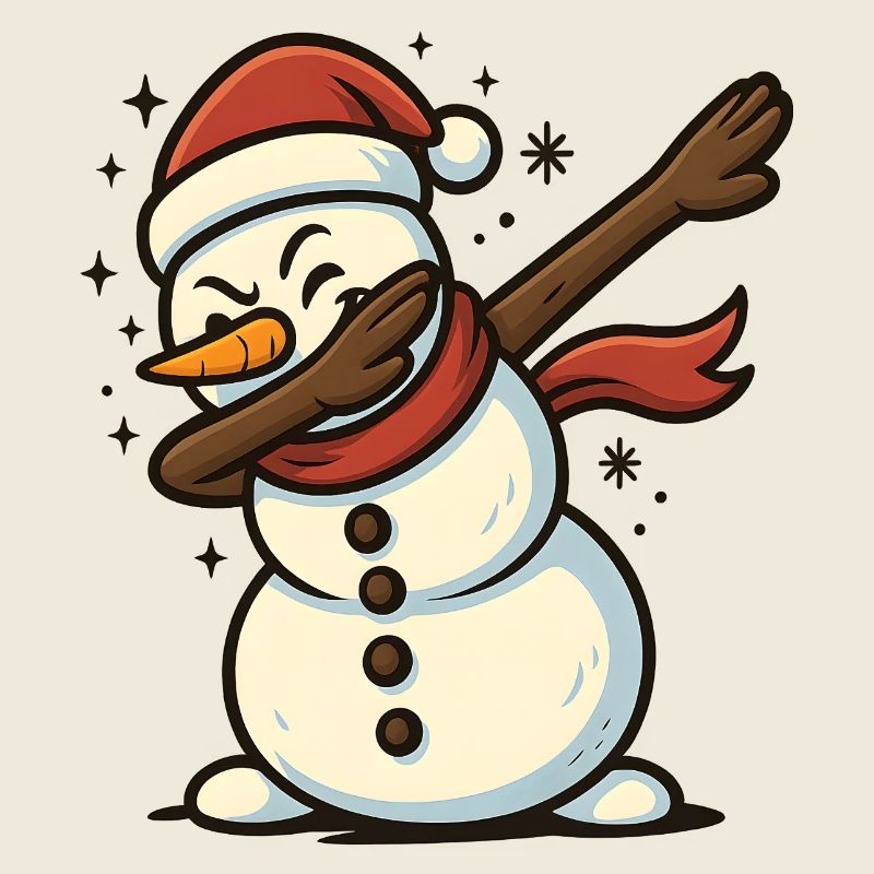 Dabbing Snowman