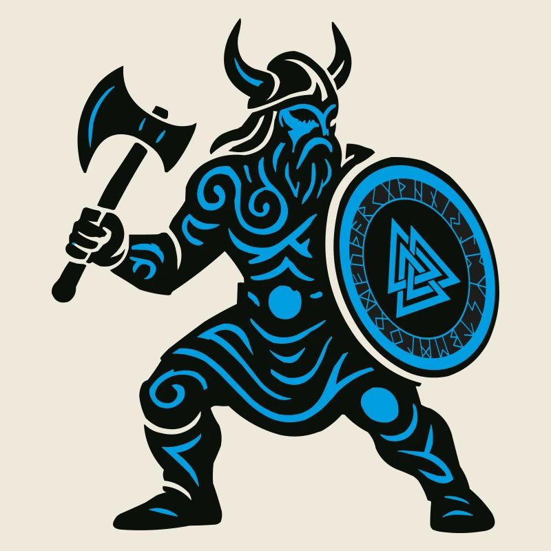 Viking Rune Warrior with Axe