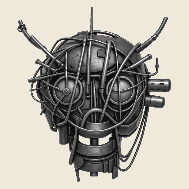 ROBOTERMASKE #2 – Schwarz-Weiß