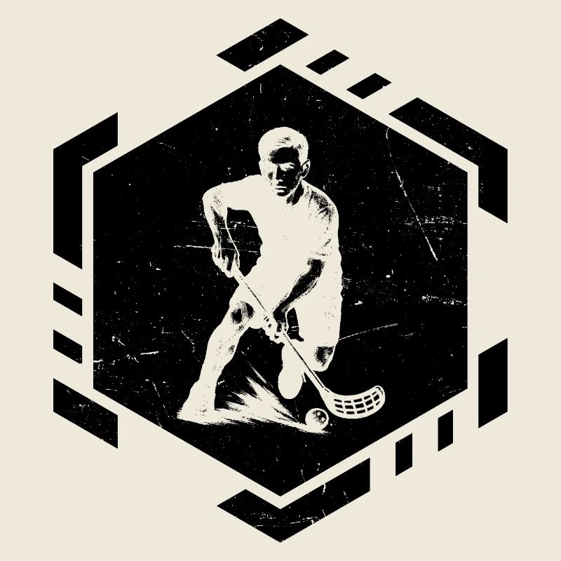Motif drôle de floorball