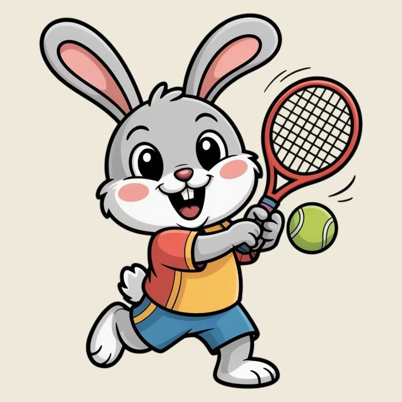Aventure de tennis de lapins