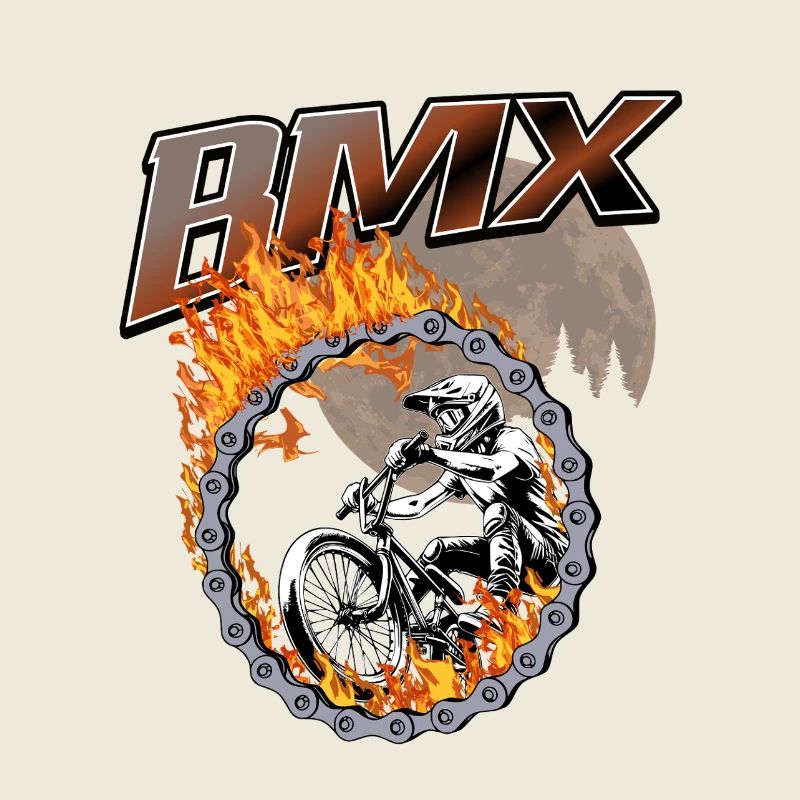 BMX Rider Fire Ring