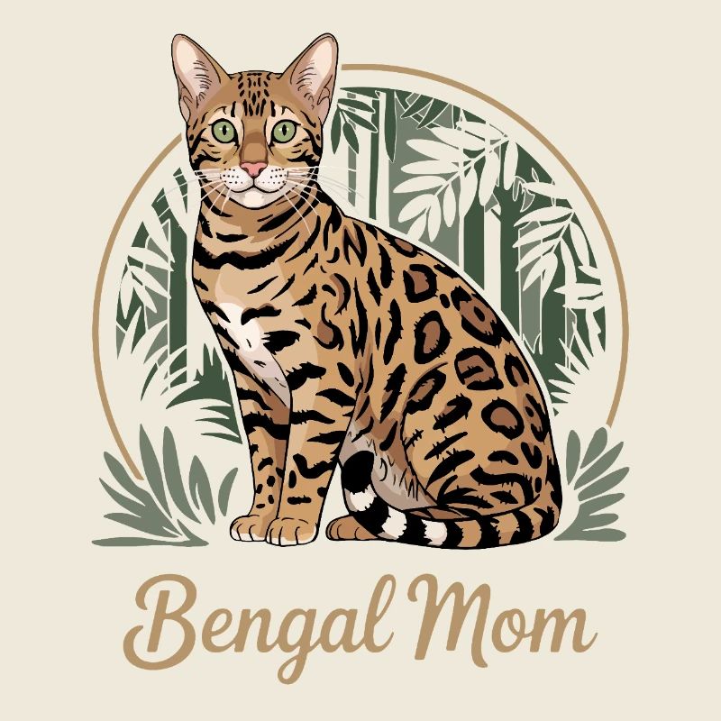 Süße Bengal-Katzen-Mama