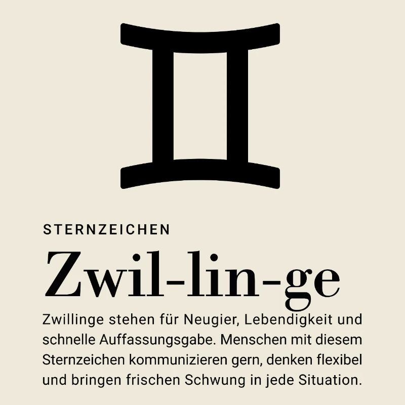 Sternzeichen Zwillinge 