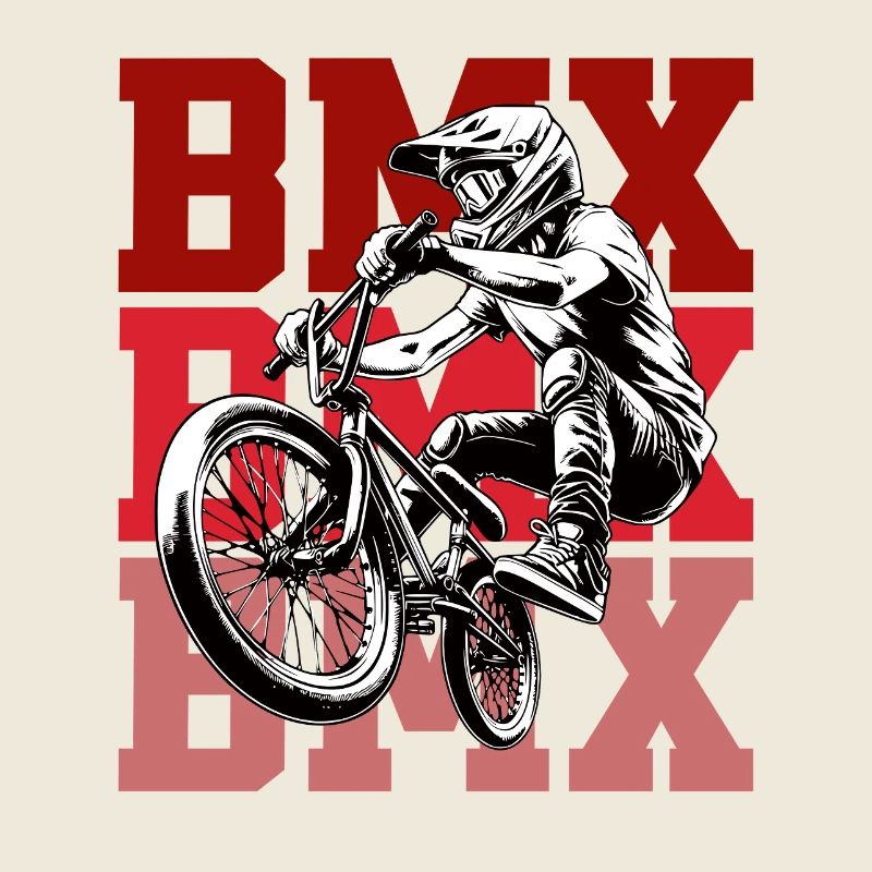 BMX Rider im roten Hintergrund