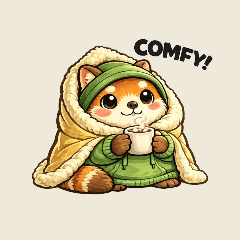 Cuddly panda in winter coat