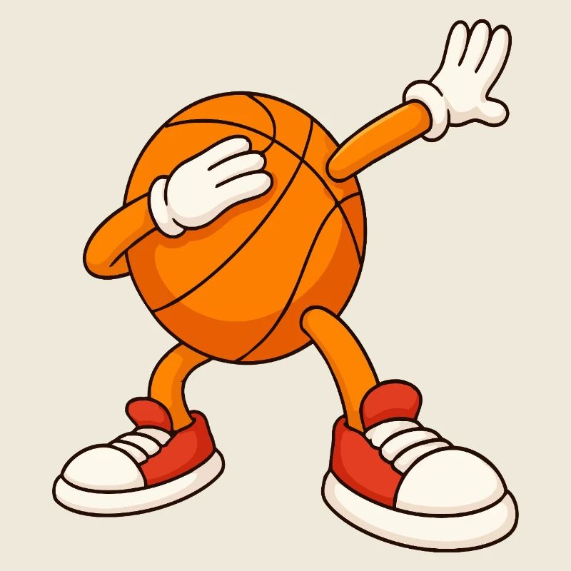 Basketball-Maskottchen-Deckgesicht