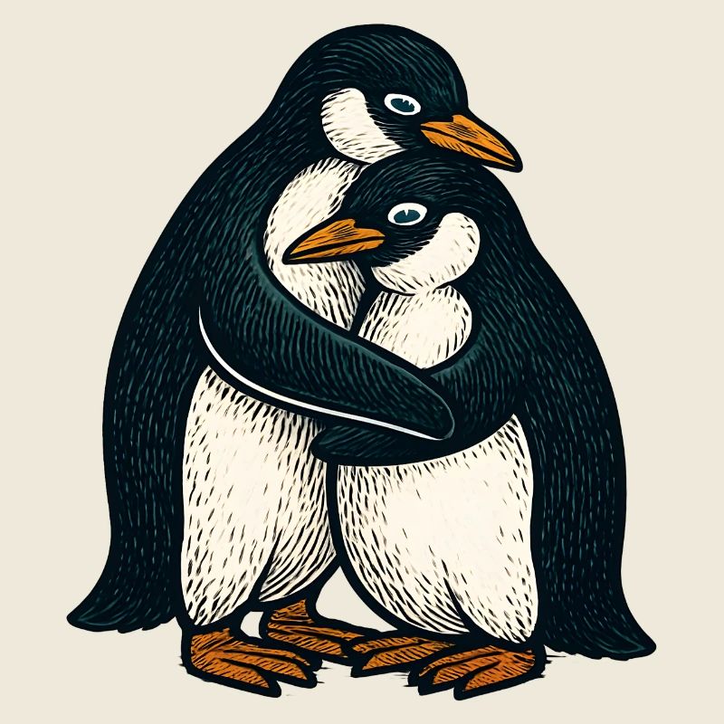Pinguinpaar Kuschelzeit