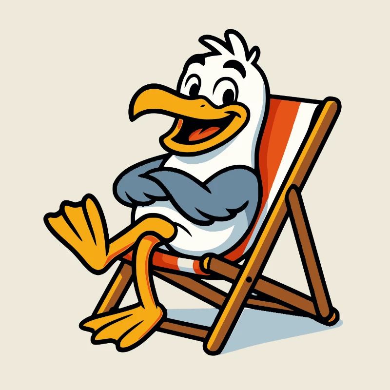 Relaxez une mouette sur la plage