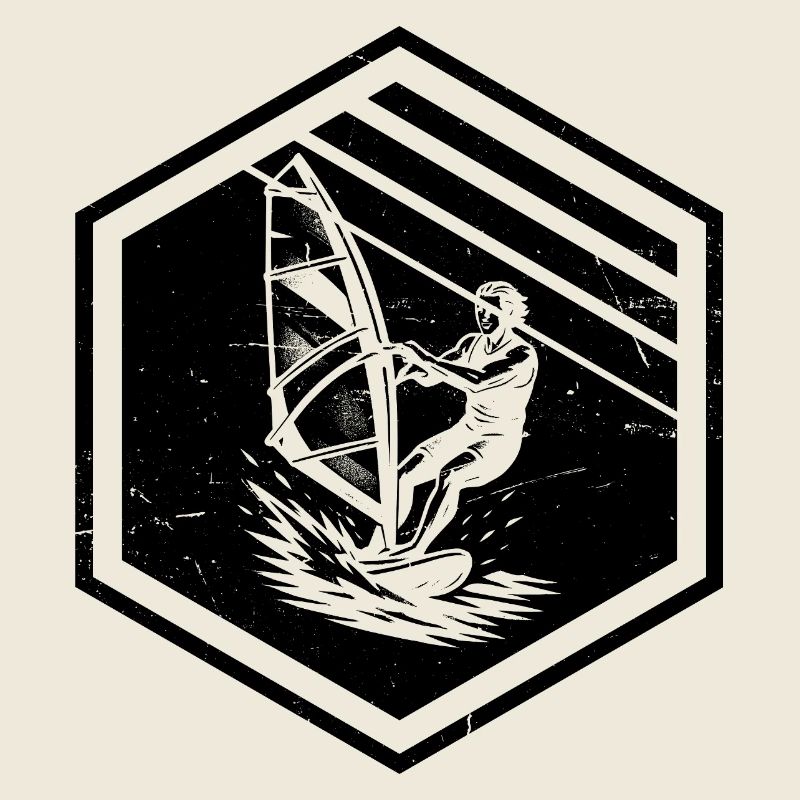 Motif drôle de planche à voile