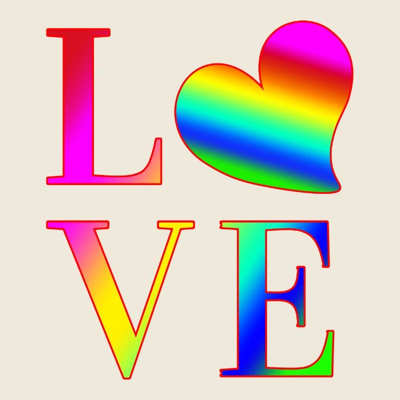 LIEBE BUNTE TYPOGRAFIE
