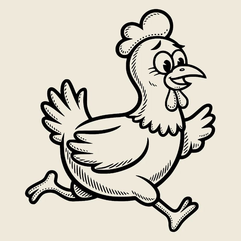 Poule Poule Drôle Course de Coq Course