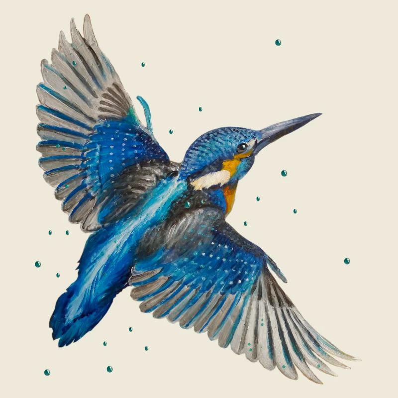 Kingfisher in flight