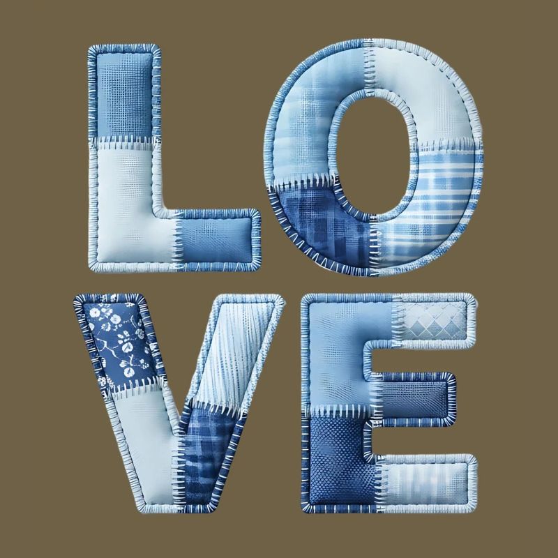 Love Moderne Patchwork Kunst