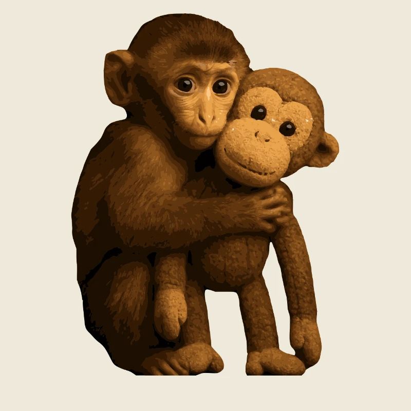 Frappe le singe – Souvenir à la recherche de réconfort