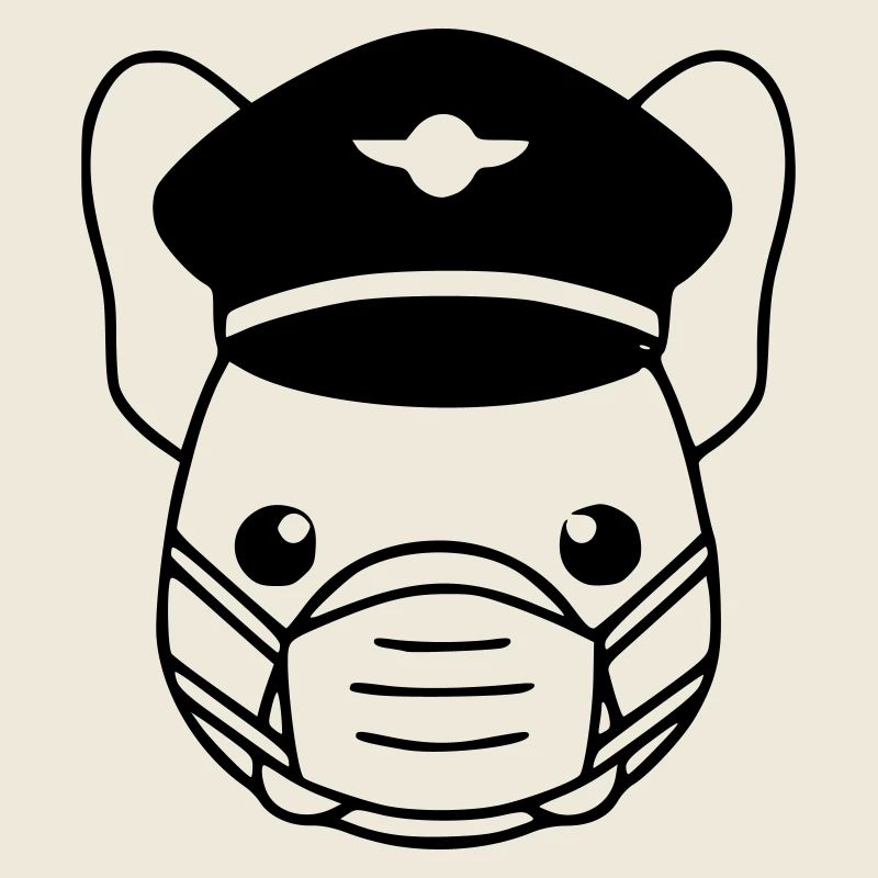 Frenchie Pilot Mask Black