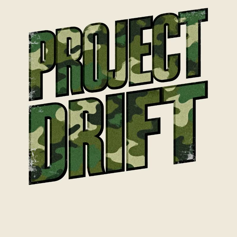 Lettrage Camo Project Drift pour les amateurs de tuning automobile